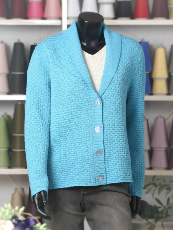 060414 Cardigan i Tuck med sjalskrave 060414 Cardigan i Tuck med sjalskrave
