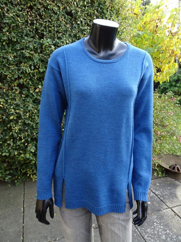 190813 Bluse med slidser i 2 tråde Merino 190813 Bluse med slidser i 2 tråde Merino