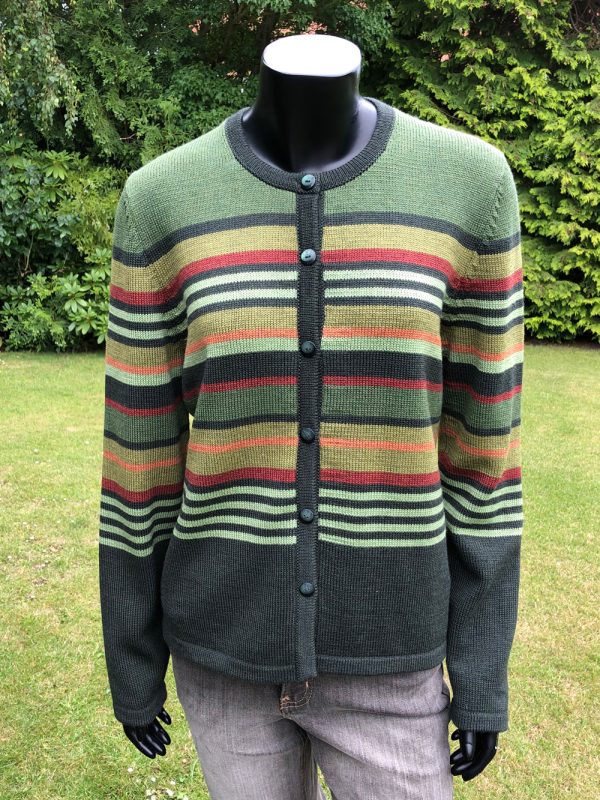 200329 Cardigan med striber 200329 Cardigan med striber